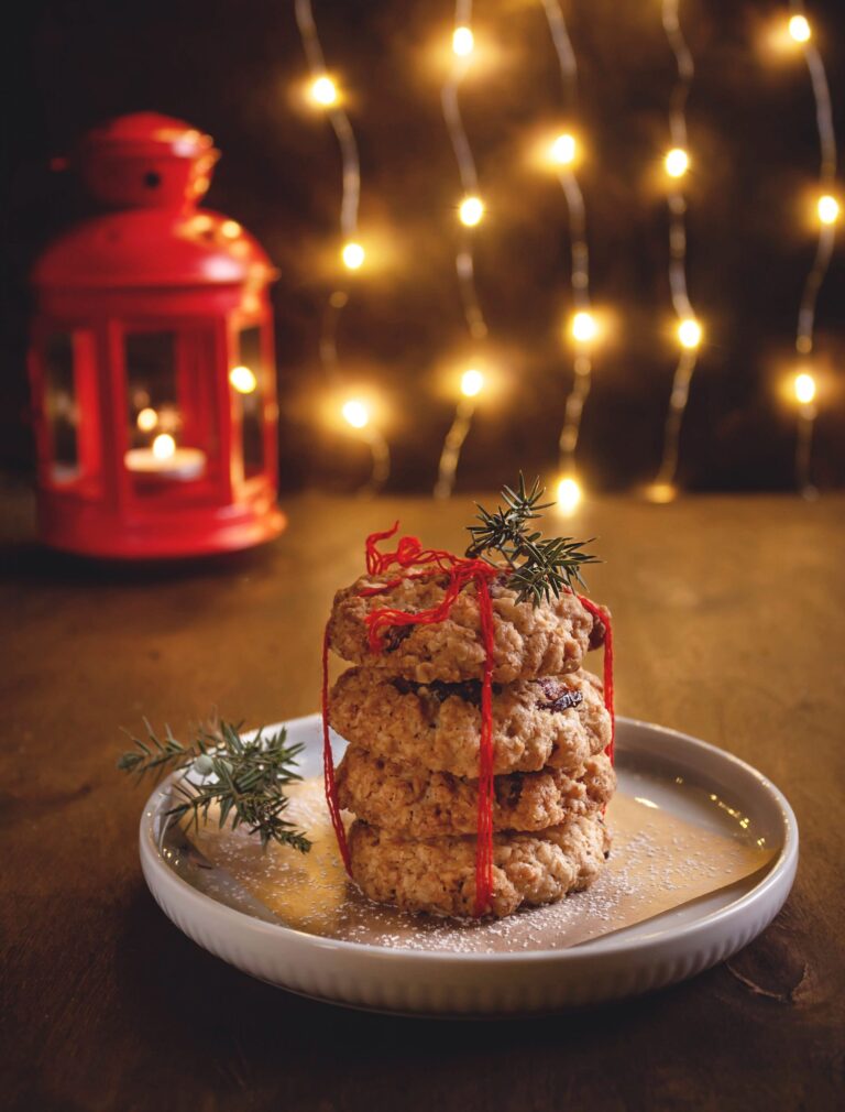 Galletitas navideñas hechas de avena